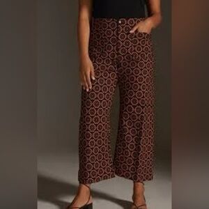 Maeve Anthropologie The Colette Crop Wide Leg Ponte Pant - Size small